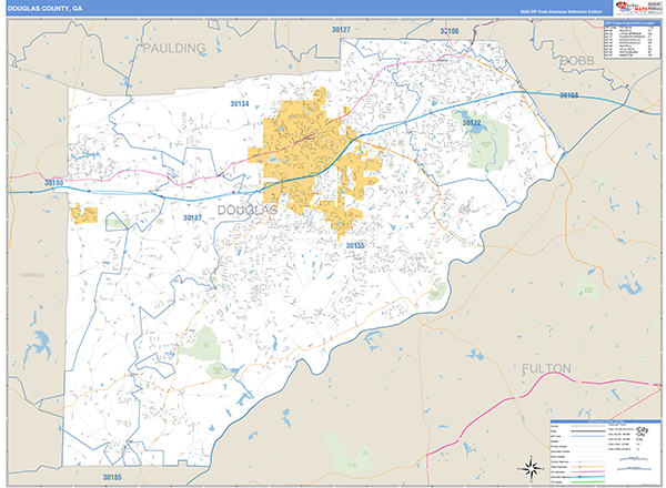 Douglas County, GA Zip Code Map