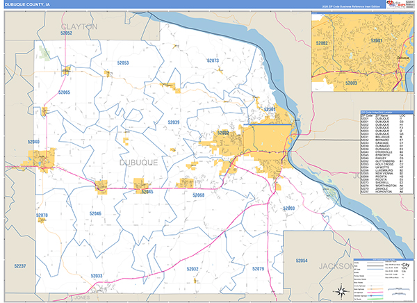 Dubuque County, IA Wall Map