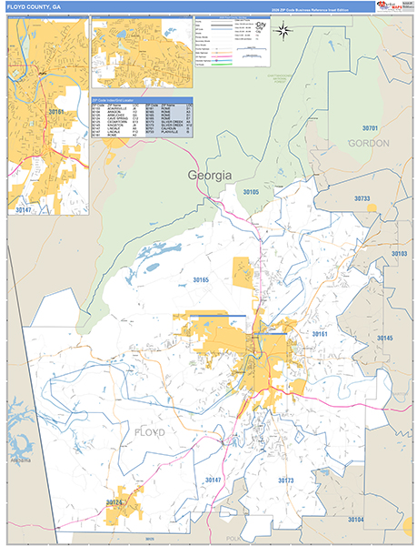 Floyd County, GA Zip Code Map