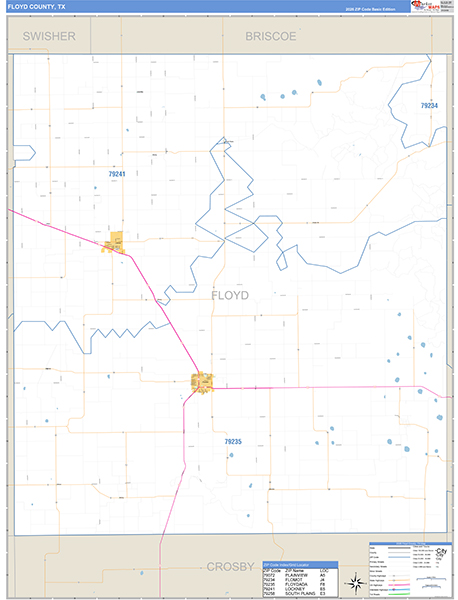 Floyd County, TX Zip Code Map