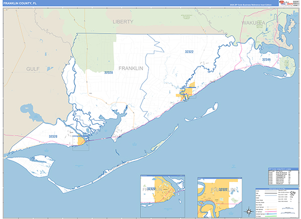 Franklin County, FL Zip Code Map