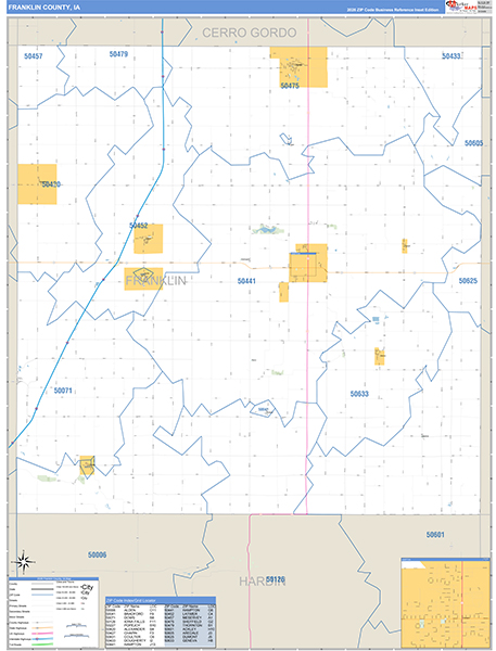 Franklin County, IA Zip Code Map