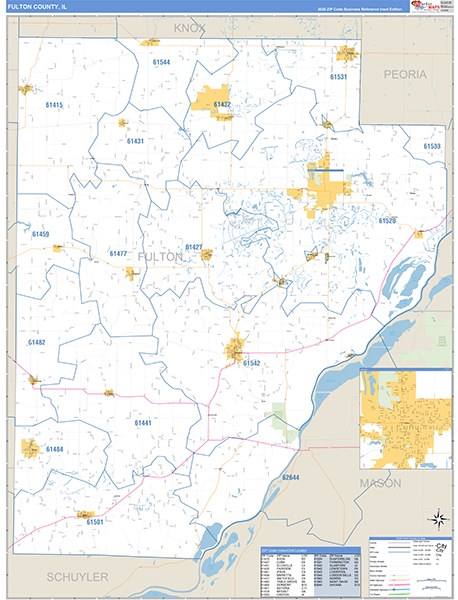 Fulton County, IL Zip Code Map