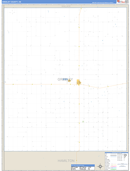 Greeley County, KS Zip Code Map
