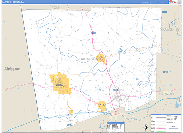 Haralson County, GA Zip Code Map