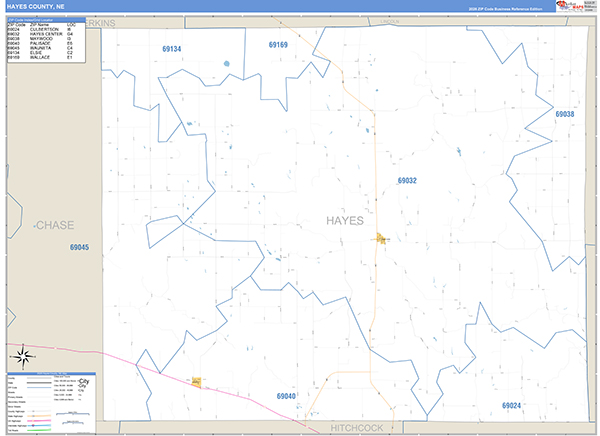Hayes County, NE Zip Code Map