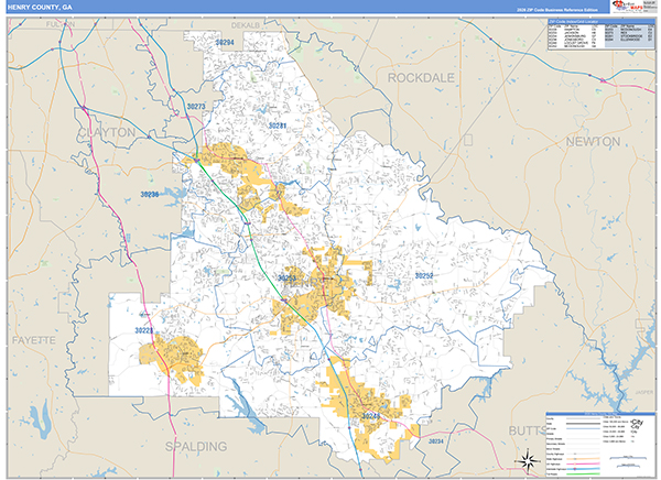 Henry County, GA Zip Code Map