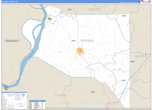 Hickman County, KY Zip Code Map