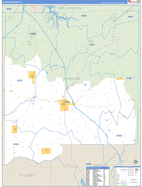 Johnson County, IL Zip Code Map