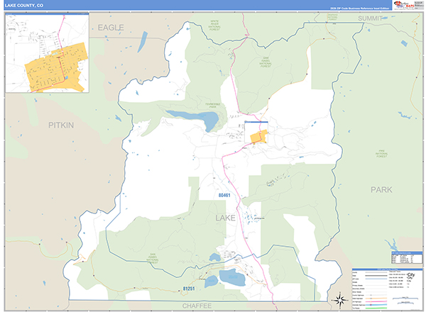 Lake County, CO Zip Code Map