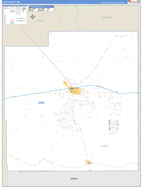 Luna County, NM Zip Code Map