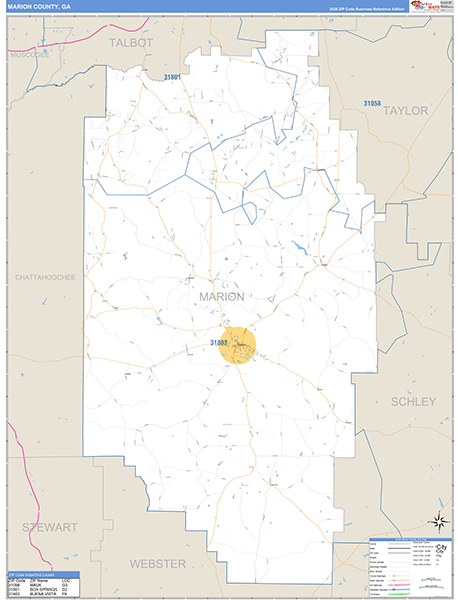 Marion County, GA Zip Code Map