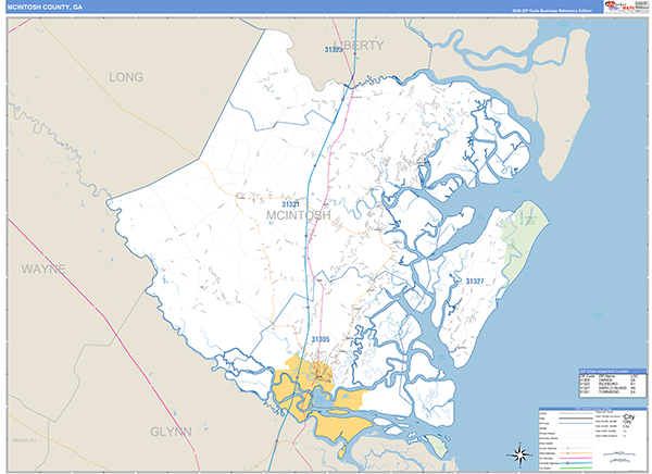 McIntosh County, GA Zip Code Map
