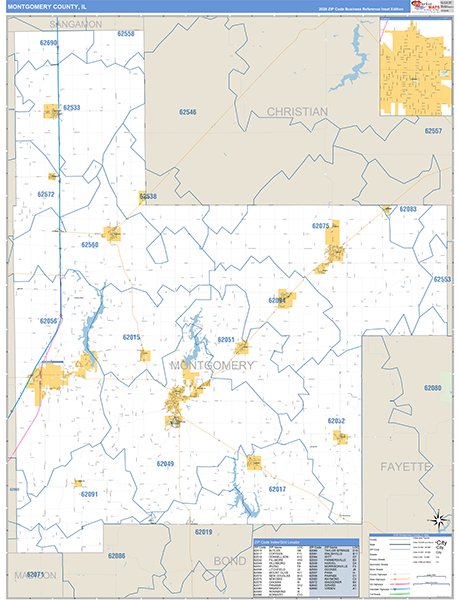 Montgomery County, IL Zip Code Map