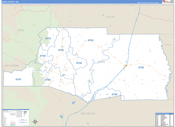 Mora County, NM Zip Code Map