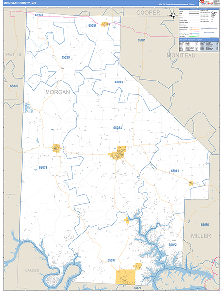 Morgan County, MO Map Basic Style