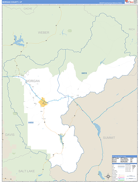 Morgan County, UT Zip Code Map