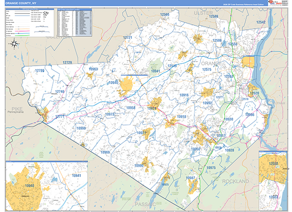 Orange County, NY Zip Code Map