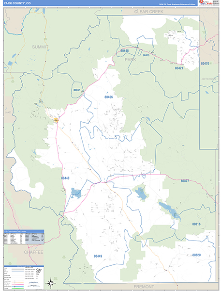 Park County, CO Zip Code Map