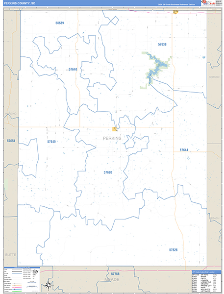 Perkins County, SD Zip Code Map