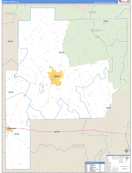Perry County, AL Zip Code Map