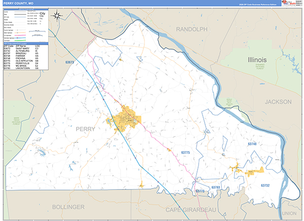 Perry County, MO Map Basic Style