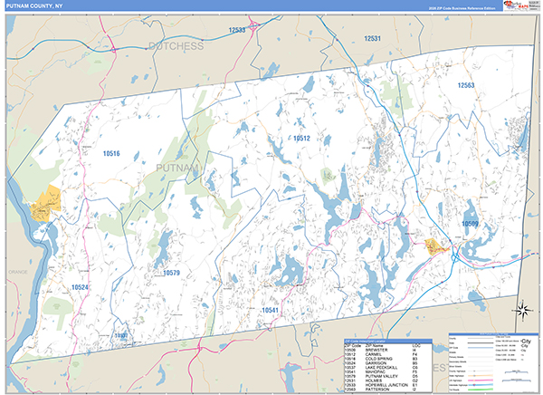 Putnam County, NY Zip Code Map