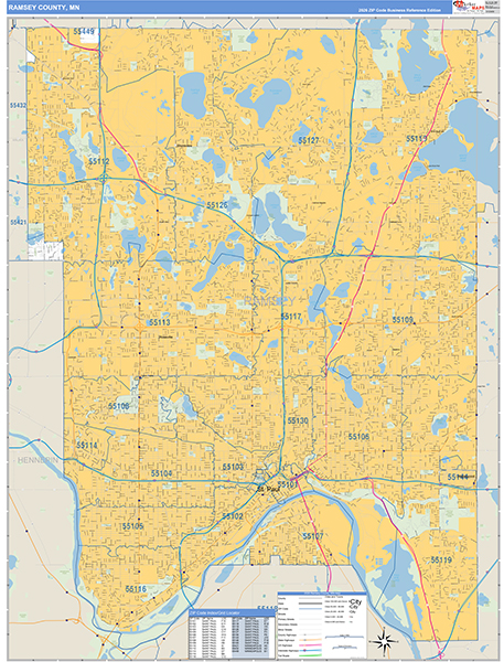 Ramsey County, MN Wall Map