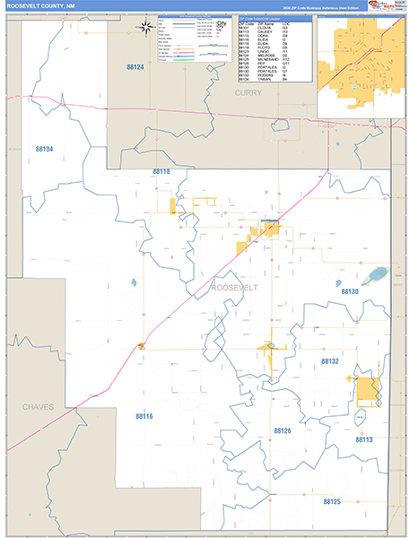 Roosevelt County, NM Zip Code Map