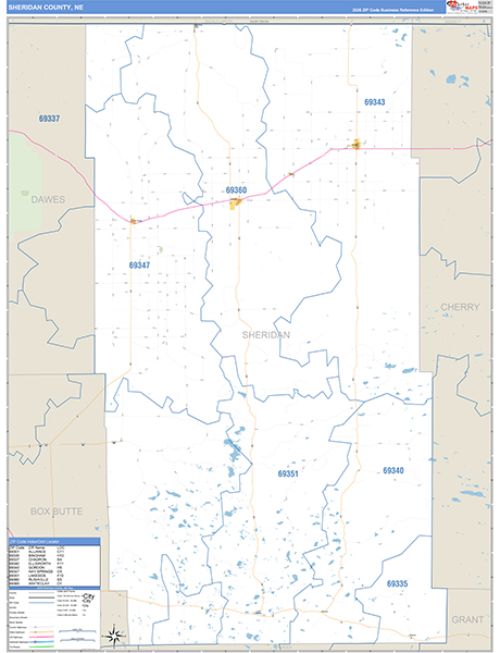 Sheridan County, NE Zip Code Map