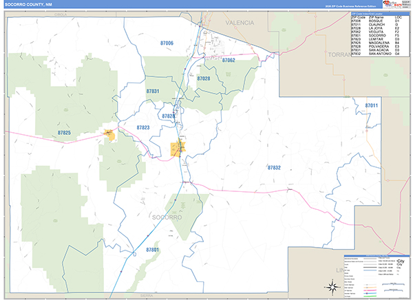 Socorro County, NM Zip Code Map