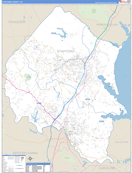 Stafford County, VA Zip Code Map
