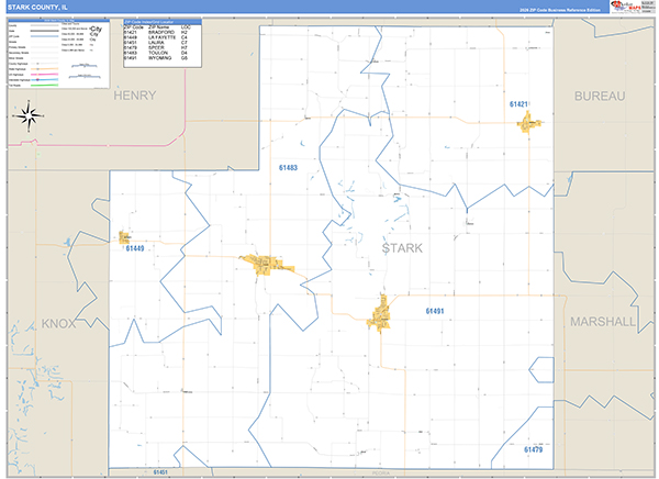 Stark County, IL Zip Code Map