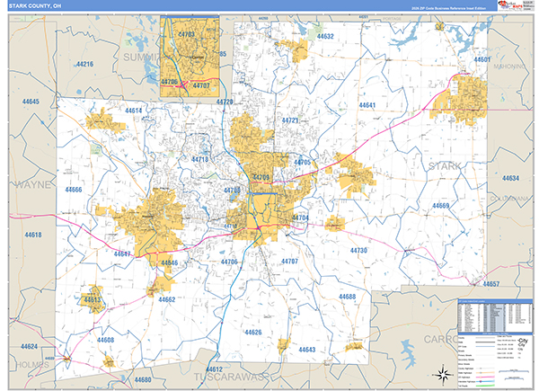 Stark County, OH Zip Code Map