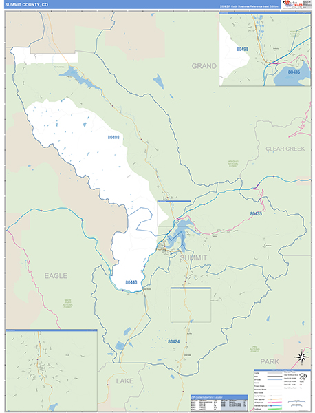Summit County, CO Zip Code Map