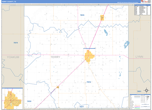 Terry County, TX Zip Code Map