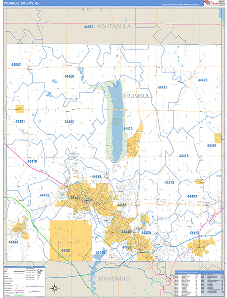 Trumbull County, OH Zip Code Map