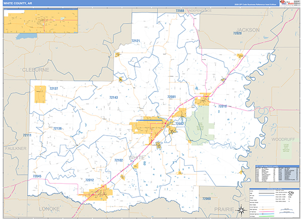 White County, AR Zip Code Map
