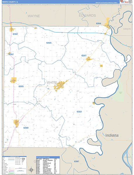 White County, IL Zip Code Map