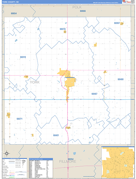 York County, NE Zip Code Map