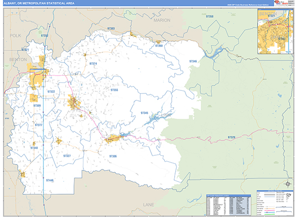 Albany Metro Area Wall Map
