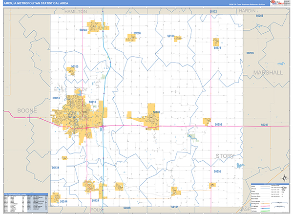 Ames Metro Area Wall Map