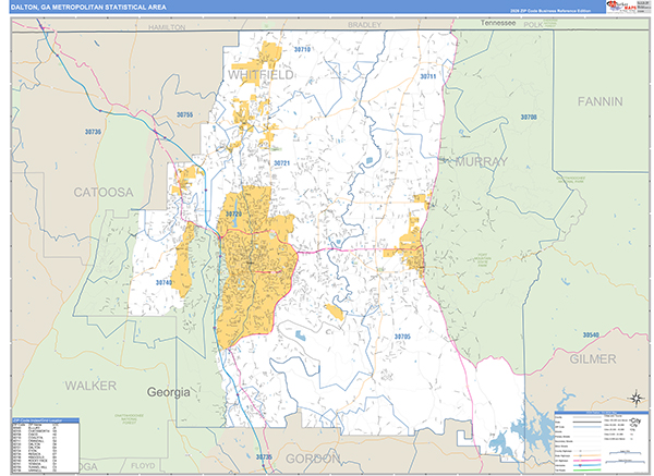 Dalton Metro Area Wall Map