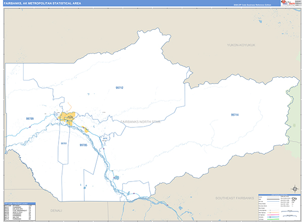 Fairbanks Metro Area Wall Map
