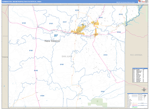 Farmington Metro Area Wall Map