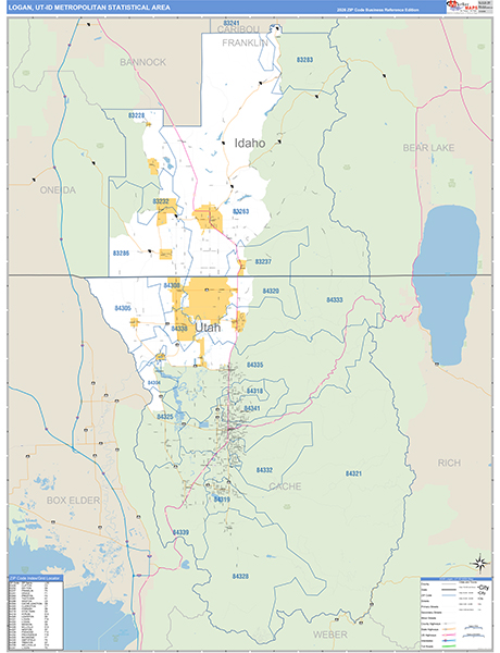 Logan Metro Area Wall Map