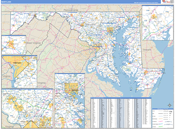 Maryland Zip Code Map
