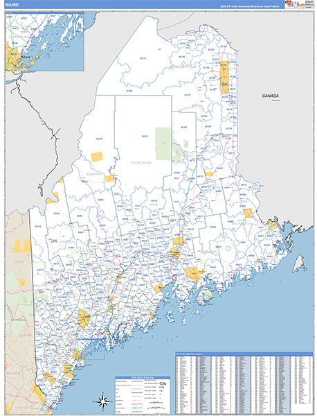 Maine Zip Code Map