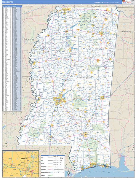 Mississippi Zip Code Map