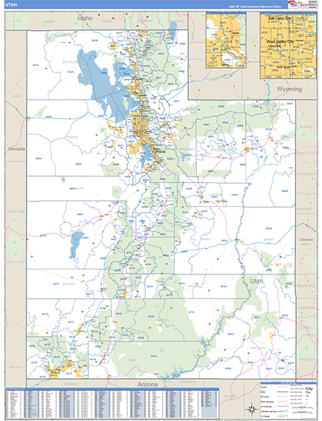 Utah Zip Code Map